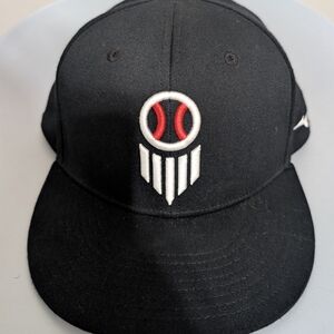 Mizuno Baseball Adjustable Black SnapBack Embroidered Hat Prep Baseball Event